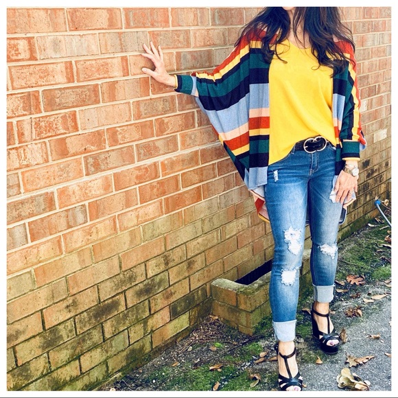 ✨LAST ONE✨Kimono color block open cardigan - Picture 2 of 9